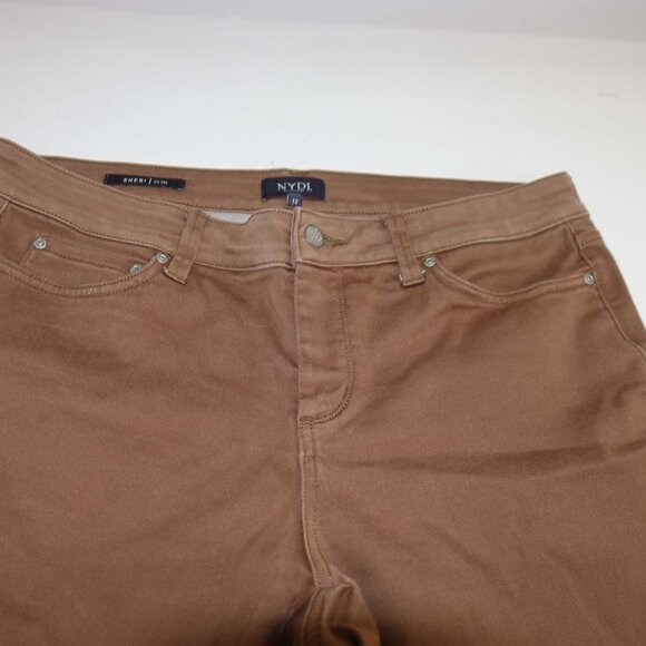 Not Your Daughter's Womens Sheri Slim Jeans Size 12 Brown High Rise 29.5" Inseam - Picture 2 of 7